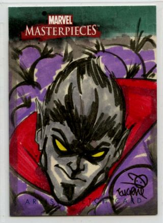 2008 Marvel Masterpieces 3 Sketch Card - Eugene Commodore - Nightcrawler