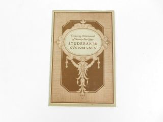 35: Rare Vintage Crowning Achievement Of 75 Years Studebaker Custom Cars Booklet
