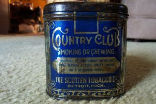 Rare County Club Antique Tobacco Tin Lunchbox 3