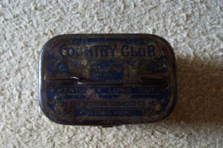 Rare County Club Antique Tobacco Tin Lunchbox 5
