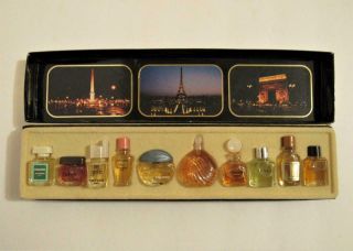 10 Mini Perfume Bottle Set Les Meilleurs Parfum De Paris 1950 