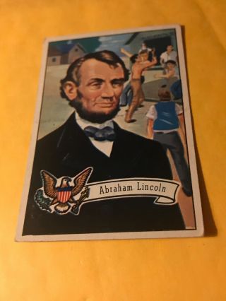 1952 Vintage Bowman Us Presidents 19 - Abraham Lincoln Vg