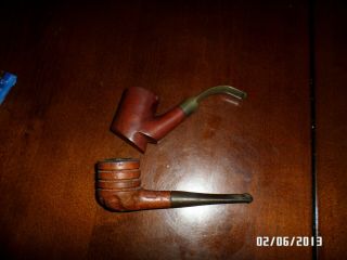 " The Doodler " Imported Briar Tobacco Pipe & Italy Pipe - Both Gorgeous