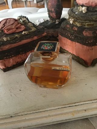 De Caron Vtg Antique Perfume French Fleurs De Rocaille? Bottle