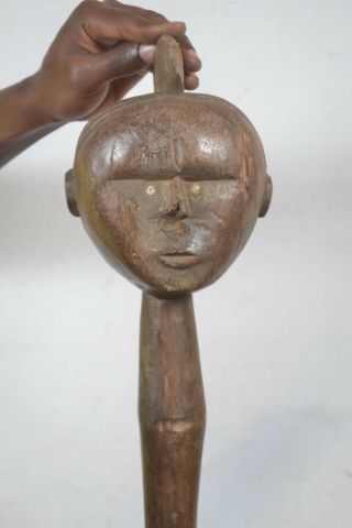 African tribal art,  Nyamwezi walking stick Statue from Tanzania 7