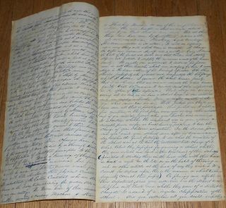 c1840 Antique Hand - Written Manuscript Address Given to Teachers Association 2