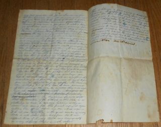 c1840 Antique Hand - Written Manuscript Address Given to Teachers Association 5