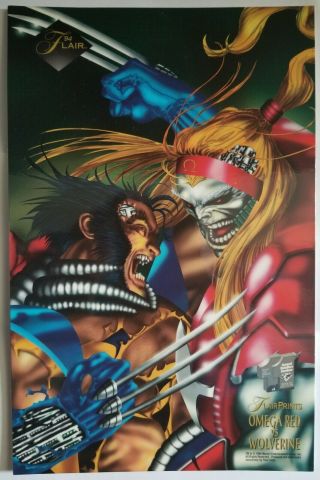 Rare Nm Convention Promo Print Wolverine Omega Red 1994 Flair Prints 6.  5 " X 10 "
