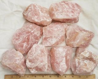Large Chunk Natural Pink Rough Rose Quartz Crystal S.  Dakota 1 Lb - 1 1/2 Lb Ea