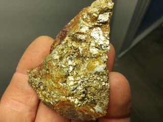 2.  5 Oz Gold And Silver Ore Vein Pc Rare Chalcopyrite Au Ag,