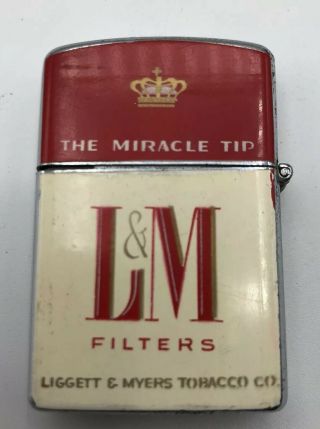 CONTINENTAL AD VINTAGE Collectible Antique Retro Cigarette Lighter Unique Rare 2