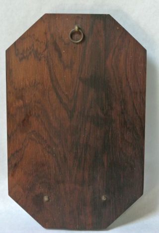 Antique French Palisander Wood Wall Holy Water Font Crucifix Jesus Christ 6