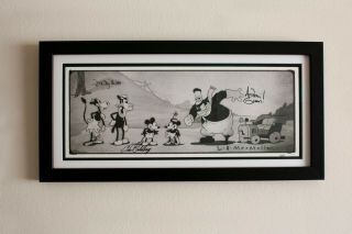 Signed Disney " Get A Horse " Lithograph - Framed Mickey Mouse Art Print