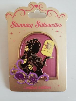 Rapunzel Stunning Silhouette Pin Le 300 Tangled Disney Store (has Flaw)