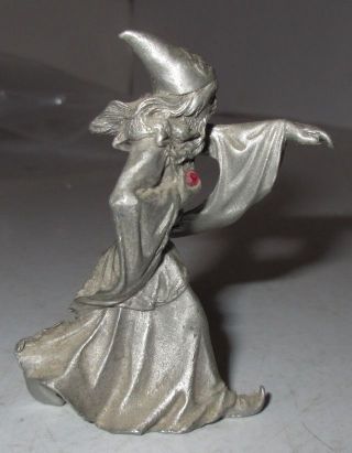 Rawcliffe Fantasy Merlin The Magician Figure Wizard W/ Red Jewel 2 1/4 " T 1988