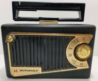 Vintage Motorola Black Portable Tube Radio Rare