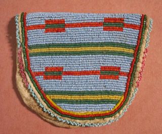 Antique Northern Plains Indian Beaded Bag Purse 2