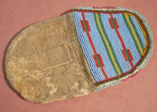 Antique Northern Plains Indian Beaded Bag Purse 5
