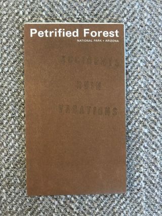 1973 Petrified Forest National Park Arizona Vintage Info Brochure Map