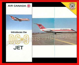 Air Canada Airlines C1967 Airline Brochure.  Douglas Dc - 9 - 10