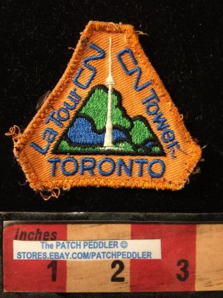 Vtg La Tour Patch Cn Tower Toronto Ontario Canada Travel Souvenir 61rr