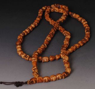 108 Bone Mala Prayer Beads Shaman Rosary Tibet Buddhist