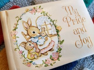 Vintage Antique Photo Album Brag Book Bunny Rabbit My Pride And Joy