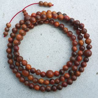 108 Beads Raja Kayu Meditation Prayer 10 Mm Red Agathis Japa Mala King Of Wood
