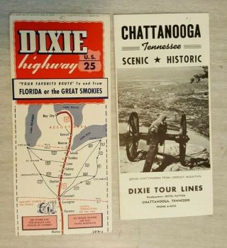 Vintage Dixie Highway Map Stamped Bixler 