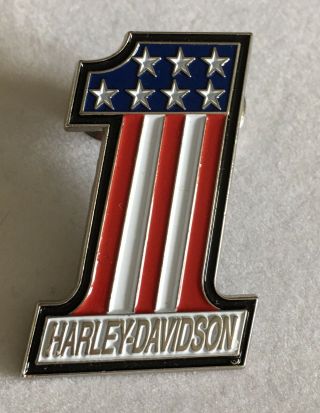 Harley - Davidson Motorcycles Pin Number 1 Flag Lapel Pin A305