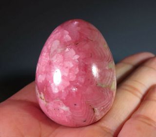 40mm (1.  57 ") Pink Rhodochrosite Crystal Gemstone Egg Sphere From Argentina 6273