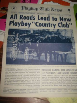 1968 PLAYBOY CLUB ATLANTA GA.  BOOKLET MENU NEWSLETTER Bunny PIC napkins 4