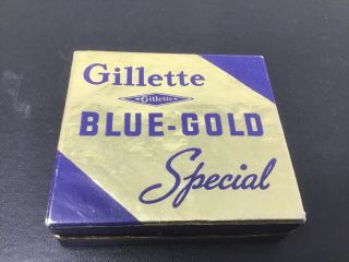Gillette 1940 Blue Gold Special Safety Razor Box Only Vintage Shaving