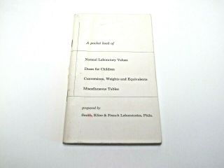 1955 Smith,  Kline & French Laboratories - Pharmaceutical Handbook Pocket Book