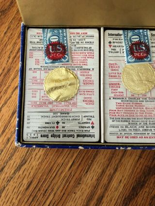Vintage Russell Deluxe Playing Cards 2 Decks With Tax Stamp 3