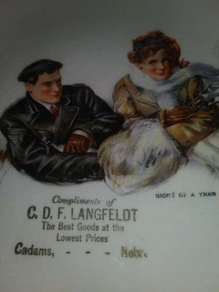 Cadams,  Nebraska souvenir plate/Compliments of C.  D.  F.  Langfeldt - vintage 2