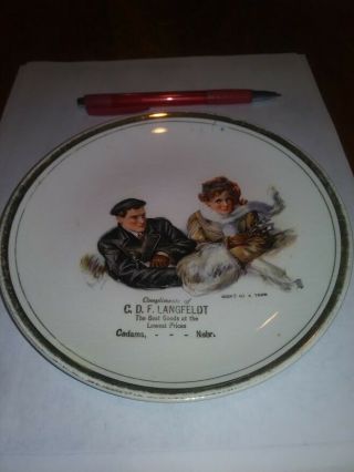 Cadams,  Nebraska souvenir plate/Compliments of C.  D.  F.  Langfeldt - vintage 3
