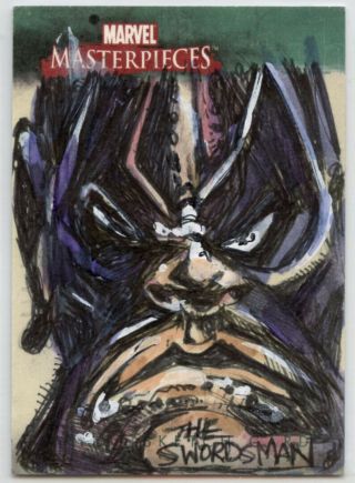2008 Marvel Masterpieces 3 Sketch Card - Sal Abbinanti - The Swordsman