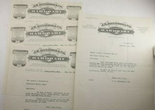 1933 Lamson Goodnow J M Alexander & Co Atlanta Ga Letters Ephemera P807d