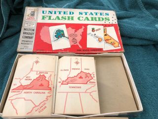 Vintage 1960’s Milton Bradley Company United States Flash Cards