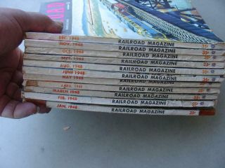 11 Issues Railroad Magazines 1948