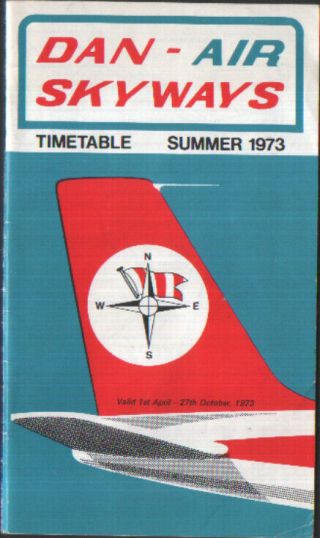 Dan - Air Skyways Summer 1973 Timetable