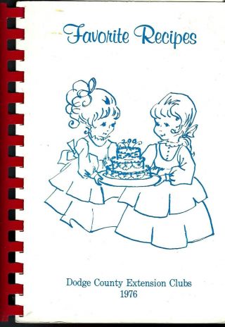Fremont Ne 1976 Dodge County Extension Homemakers Clubs Cook Book Nebraska Rare