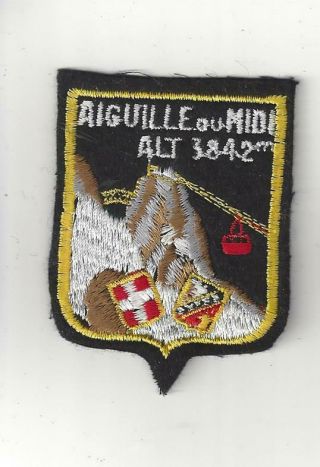 CHAMONIX MT BLANC FRANCE SOUVENIR SKI SKI PATCH VOYAGE Rare
