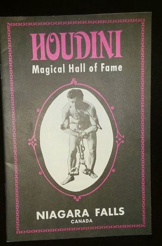 Houdini Magical Hall Of Fame Niagara Falls Souvenir Booklet