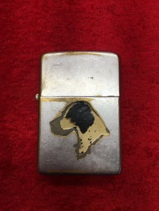 Rare Vtg Town & Country Zippo Lighter Dog - Patent 2032695 Great Order