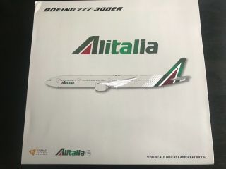 1/200 Scale Jc Wings Alitalia Boeing B777 - 300er Like Inflight Herpa Gemini Jets