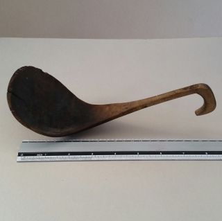 Antique Plains/ Western Great Lakes Wooden Ladle/Spoon,  19th C. 2