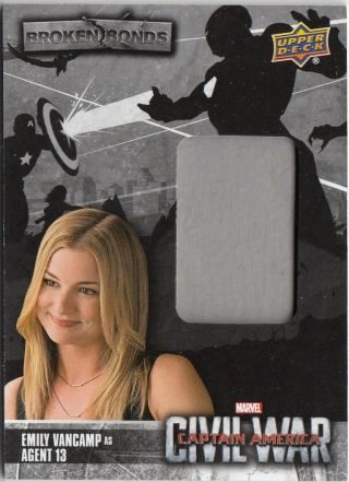 Captain America Civil War - Bb - Sc Agent 13 (emily Vancamp) Costume Card