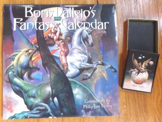 Boris Vallejo Fantasy Air Brush Art 1998 Calendar 1977 Golden Wings Book Plates